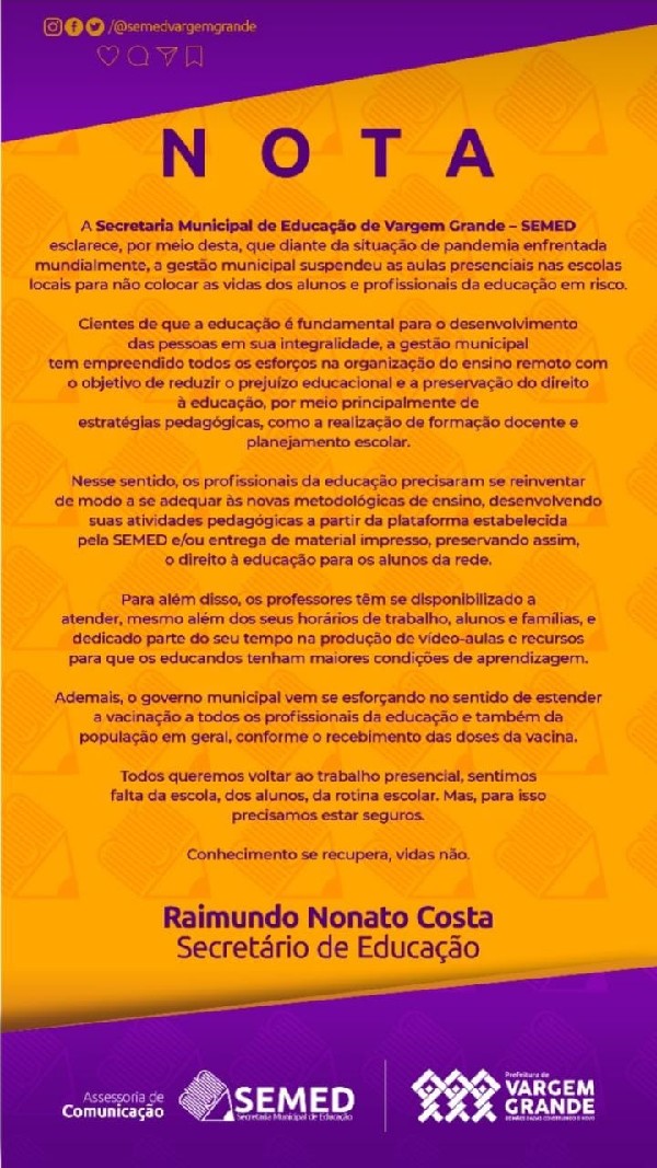Secretaria de Planejamento não terá atendimento presencial nesta
