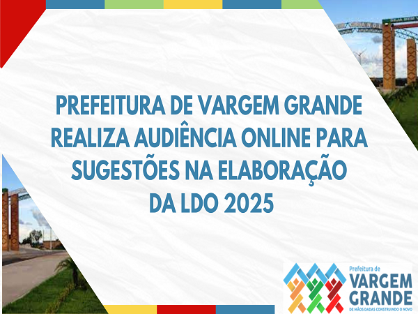 AUDIÊNCIA PÚBLICA ELETRÔNICA LDO 2025